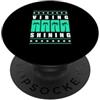 Matching Light Teal Aqua Color Graphic T Colore verde acqua chiaro Vibing brillante verde acqua grafico PopSockets PopGrip Adesivo