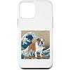 English Bulldog Puppy Lover PS Custodia per iPhone 12 mini Bulldog inglese giapponese Kanagawa Wave Surf amante dei cani