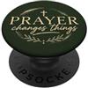 Faith Revival Studio La preghiera cambia le cose Fede cristiana Croce religiosa PopSockets PopGrip Adesivo