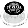 Catholic Faith And Devotion Graphics Santa Chiara Prega per noi Cattolico Patrono Santa Croce Preghiera PopSockets PopGrip per MagSafe