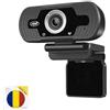 PNI Webcam PNI CW2860 full HD, 4 MP, USB, clip, microfono incorporato e bandiera adesiva inclusa.