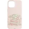 Dragon Bookstack Fantasy Apparel Custodia per iPhone 15 Cute Dragon Books Fantasy Reader Fragole pastello