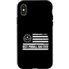 Best Dad Ever Father's Day Dad Birthday Custodia per iPhone X/XS Pinball Arcade Retro anni '70 '80 bandiera americana americana patriottica