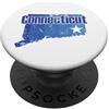 US States United States USA Country Amer Mappa di contorno dello stato del Connecticut USA PopSockets PopGrip Adesivo