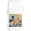 Golden Retriever Puppy Lover PS Custodia per iPhone 16 Golden Retriever giapponese Kanagawa Wave Surf Amante dei cani