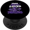 Dragon Enthusiast Designs for Boys Questo ragazzo ama i bambini dei draghi PopSockets PopGrip Adesivo
