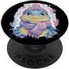 Kawaii Whimsical Pastel Barnyard Face Gr Blue Pig Ritratto Animali Amante Grafica Rosa Occhiali Floreale PopSockets PopGrip Adesivo