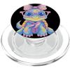 Adorable Animal Kawaii Character Whimsic Koala Occhiali Rosa Floreale Fiocco Sciarpa Corrispondente Ritratto Cool PopSockets PopGrip per MagSafe