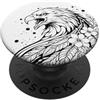 Floral Boho Line Art Aquila Fiori Linea Art Minimalista Splash PopSockets PopGrip Adesivo