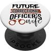 Police Officer Thin Blue Line Apparel Ka Fidanzamento Futuro Ufficiale Penitenziario Moglie PopSockets PopGrip Adesivo