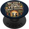 Bible Verse Shirts Rallegrati prima di YHWH colorato Sukkot Design vibrante danza PopSockets PopGrip Adesivo