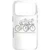 Magliette Grafiche de Ciclismo Custodia per iPhone 17 Pro Ciclista Disegno di una linea Mountain Bike MTB