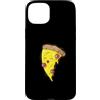 pizza Italy cheese salami pizzeria food Custodia per iPhone 15 Plus Pizza Piece è felice Fast Food Stone Oven