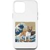 Frenchie Puppy Lover PS Custodia per iPhone 12 mini Frenchie Giapponese Kanagawa Wave Surf Amante dei cani