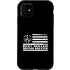 Best Dad Ever Father's Day Dad Birthday Custodia per iPhone 11 Pattinaggio a rotelle Roller Skater retrò anni '80 bandiera americana americana