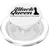 Miftees Black Excellence Tees Black Queen The Most Powerful Piece - Maglietta a scacchi PopSockets PopGrip per MagSafe