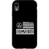 Best Dad Ever Father's Day Dad Birthday Custodia per iPhone XR Pattinaggio a rotelle Roller Skater retrò anni '80 bandiera americana americana