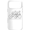 Magliette Grafiche de Ciclismo Custodia per iPhone 17 Pro Max Ciclista Disegno di una linea Mountain Bike MTB