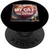 Maine Coon Kitten Lover PS Il mio gatto è il mio San Valentino Maine Coon Street Graffiti PopSockets PopGrip Adesivo