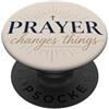 Faith Revival Studio La preghiera cambia le cose Fede cristiana Croce Bibbia della Chiesa PopSockets PopGrip Adesivo