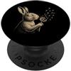 Vintage Blowing Dandelion Graphic Nature Coniglio che soffia tarassaco campeggio all'aperto natura foresta PopSockets PopGrip Adesivo