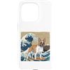 Frenchie Puppy Lover PS Custodia per iPhone 15 Pro Frenchie Giapponese Kanagawa Wave Surf Amante dei cani
