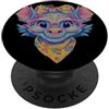 Kawaii Whimsical Pastel Barnyard Face Gr Cute Pig Farm Ritratto Animali Amante Grafica Rosa Occhiali PopSockets PopGrip Adesivo