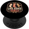 Line Dance donna cowgirl country Line Dance Girls stivali cowgirl stile country retrò PopSockets PopGrip Adesivo