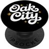 Oak City Raleigh North Carolina Designs Oak City Raleigh NC Retro Groovy North Carolina Vintage PopSockets PopGrip Adesivo