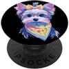 Kawaii Whimsical Pastel Puppy Face Graph Blue Dog Portrait Animal Lover Graphic Occhiali Rosa Floreale PopSockets PopGrip Adesivo