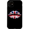Souvenirs British Lover Gifts Custodia per iPhone 11 Lips UK Flag British Roots United Kingdom