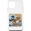 Bernese Mountain Puppy Lover PS Custodia per iPhone 12 mini Bernese Mountain Giapponese Kanagawa Wave Surf Amante dei cani