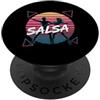 Vintage Dancer Synthwave Miami Couple Si Divertente Salsa Danza Retro Tramonto Detto Amanti PopSockets PopGrip Adesivo