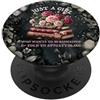 Smutty Book Gifts Women Dark Romance Women Smutt Books Merch Good Girl STFUATTDLAGG PopSockets PopGrip Adesivo