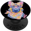 Kawaii Whimsical Pastel Shepherd Face Gr Simpatico pastore tedesco amante dei cani grafica, occhiali rosa floreale PopSockets PopGrip Adesivo
