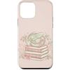 Dragon Bookstack Fantasy Apparel Custodia per iPhone 12 mini Cute Dragon Books Fantasy Reader Fragole pastello