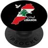 Lebanon Flag, Liban Beirut Lebanon Pride Bandiera del Libano, Beirut, cedro, libanese, Heritage Design PopSockets PopGrip Adesivo