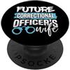 Police Officer Thin Blue Line Apparel Ka Fidanzamento Futuro Ufficiale Penitenziario Moglie PopSockets PopGrip Adesivo