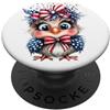 Anne Marie Baugh Carino patriottico 4 luglio pulcino bambino PopSockets PopGrip Adesivo