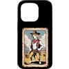 Labrador Retriever Retro Western Frontie Custodia per iPhone 15 Pro Divertente poster vintage con cane da laboratorio cowboy lazo ranch