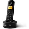 Philips Telefono Senza Fili - D1651B/01 - DECT - Telefono di Casa - Linea Fissa - Riconoscimento del Numero - Portata Senza Interferenze - Nero