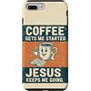 Faith & Purpose Christian Collective Custodia per iPhone 7 Plus/8 Plus Caffè Gesù Cristiano Lettore Libro Amante Umorismo Retro