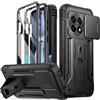 Poetic Revolution - Custodia per OnePlus 13R 5G, con pellicola protettiva integrata per lo schermo [funziona con ID impronte digitali], [2 cornici anteriori] custodia antiurto robusta con cavalletto