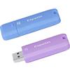 Espeon (2 Unità), Chiavette USB 3.1 da 64GB, PenDrive, Colori Pastello - Azzurro, Viola Chiaro