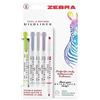 Zebra Pen MILDLINER - Evidenziatori a doppia punta, evidenziatori pastello per adulti, evidenziatori a punta larga e fine, penne a doppia punta, 5 pezzi, colori freddi e raffinati