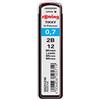 Rotring S0231230, ricariche mina in alto polimero per portamina sottili 0,70 mm 2B 12 mine