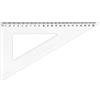 WONDAY Squadra in plastica graduata 60° 22cm trasparente