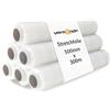 versando 6 rotoli di pellicola estensibile, 500 mm x 300 m, trasparente, antistrappo, facile da arrotolare, 17 my