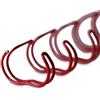 Kopierladen Karnath GmbH Spirale metallica per rilegatura passo 2:1 (23 anelli), rosso, 9,5 mm, 100 pezzi, per circa 75 pagine