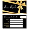 PRINTSERVIS Buoni Regalo utilizzabili come Gift Card, Coupon, Voucher personalizzabile, biglietto Offerta, bigliettini Sconto, Biglietti Omaggio per Negozi Estetista Parrucchiera Massaggi 8x5cm (Nero&Gold)